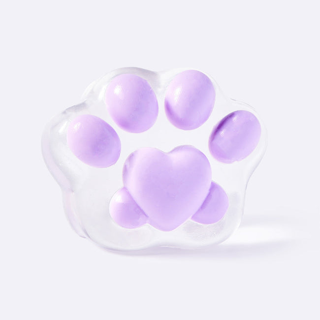 Clear Purple Heart Cat Paw Hover Image