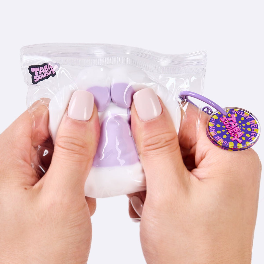 62g White-purple Paw Taba Squishy