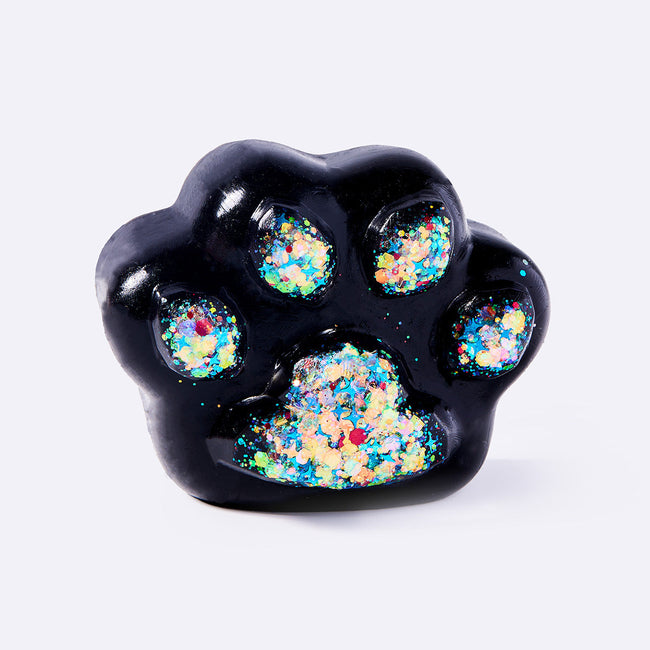 Black Rainbow Glitter Cat Paw Hover Image