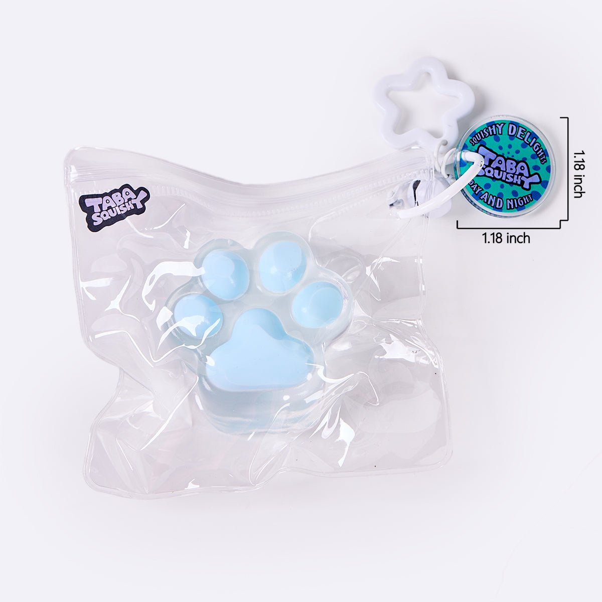 62g Transparent-blue Paw Taba Squishy