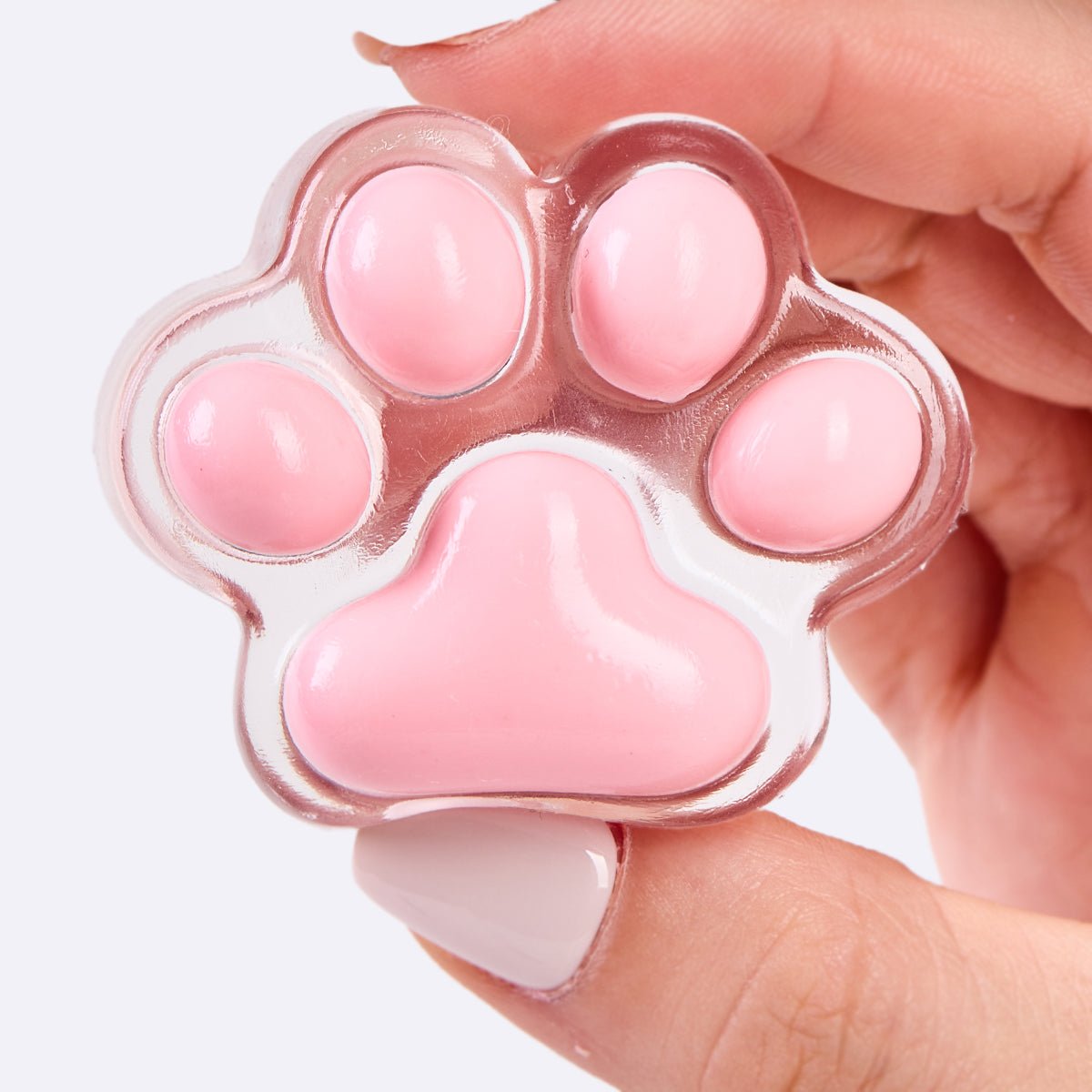 62g Transparent-pink Paw Taba Squishy
