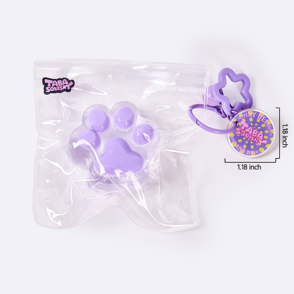 62g Transparent-purple Paw Taba Squishy
