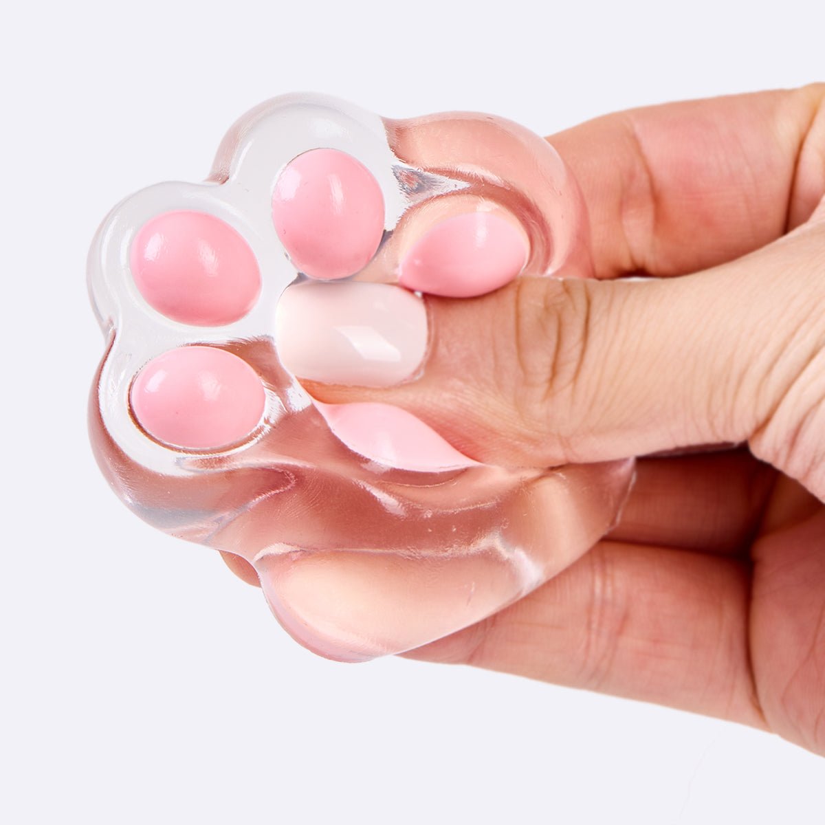 62g Transparent-pink Paw Taba Squishy