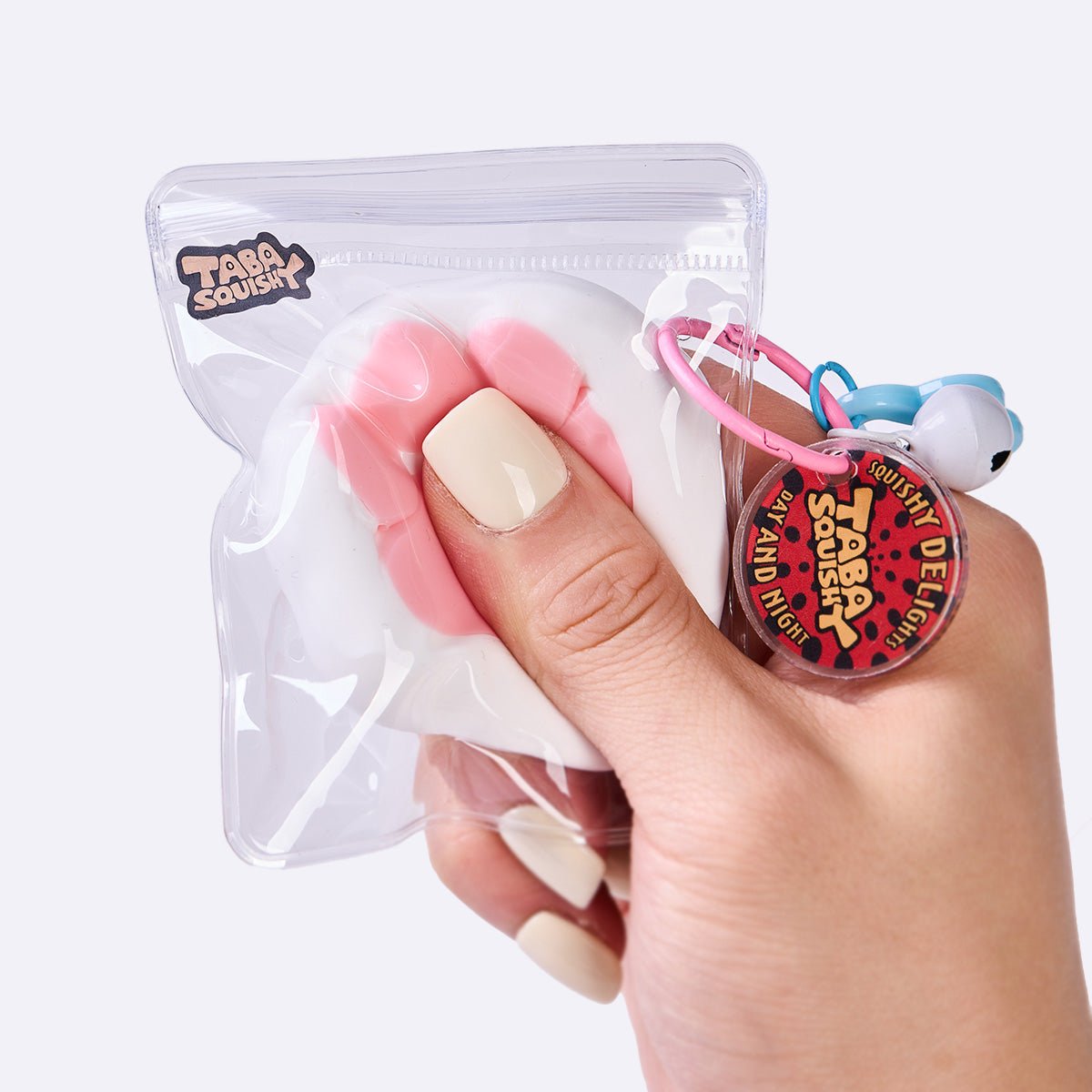 45g White-pink Paw Taba Squishy
