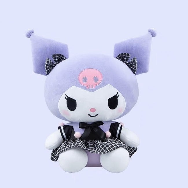 Sanrio - Kuromi 38cm Plush (Black & White Tartan) Hover Image