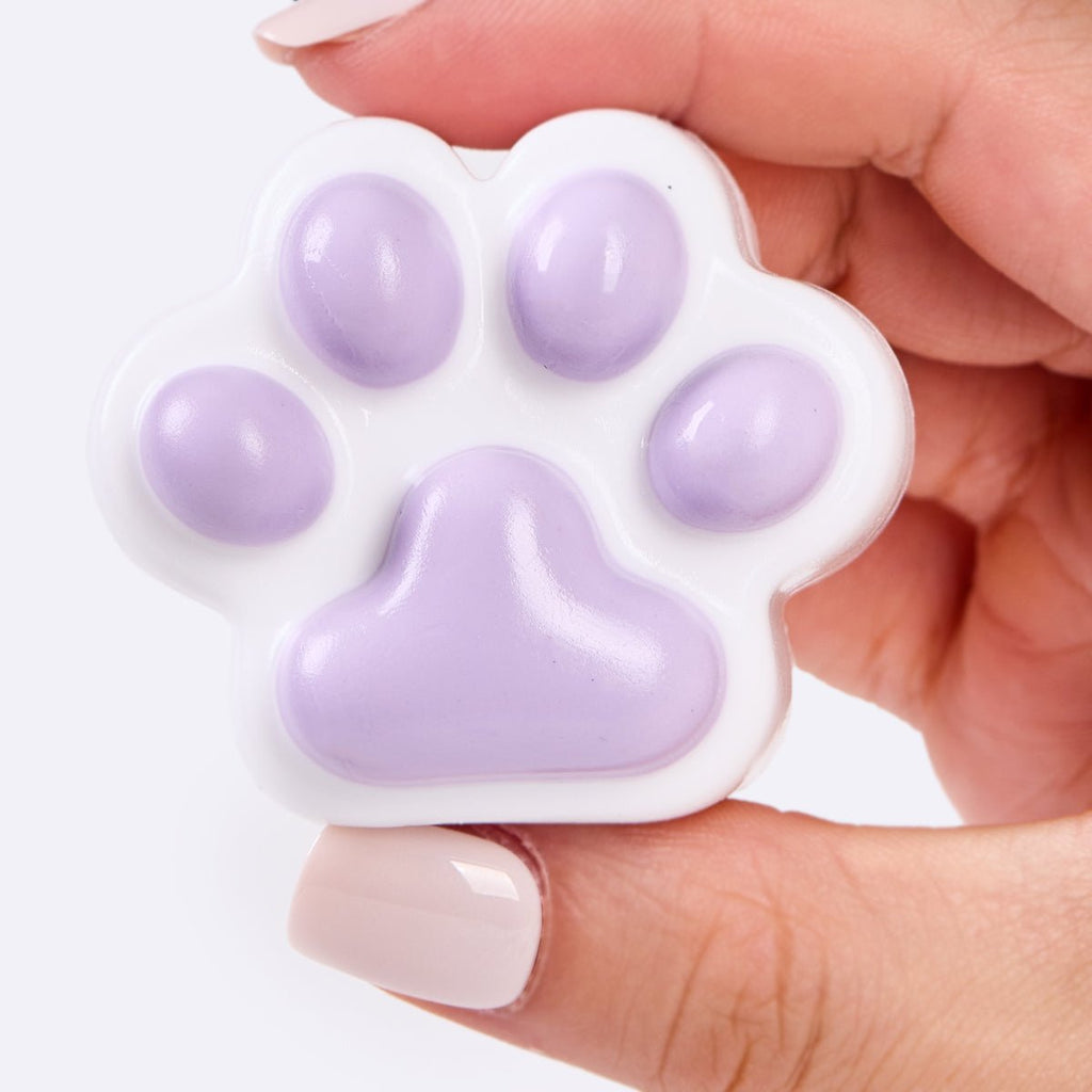 62g White-purple Paw Taba Squishy