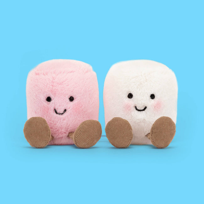 Jellycat Amuseables Pink and White Marshmallows Hover Image