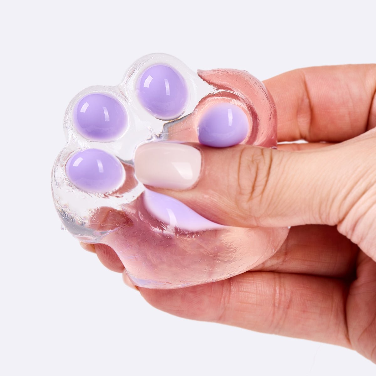 62g Transparent-purple Paw Taba Squishy