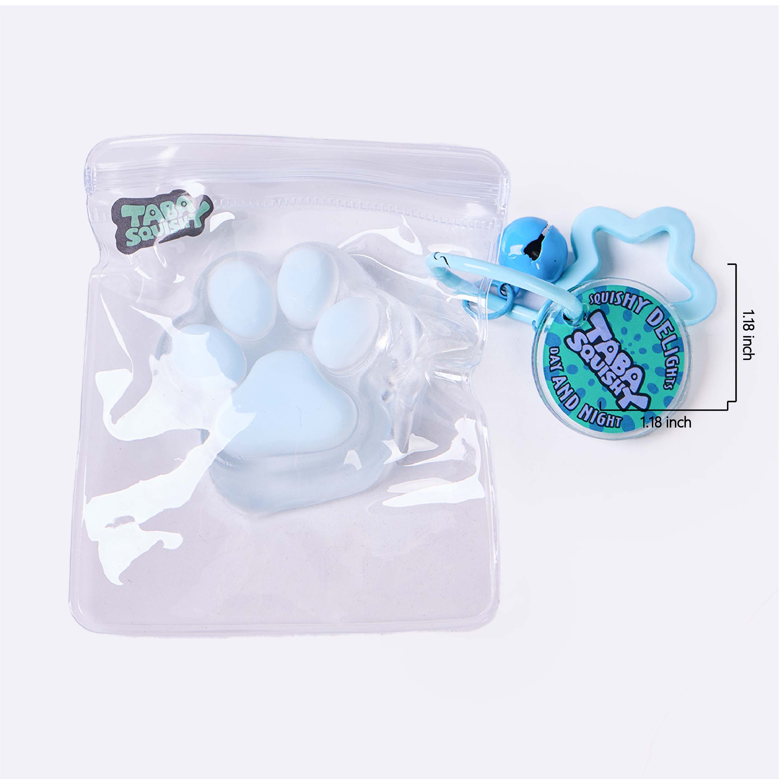 45g Transparent-blue Paw Taba Squishy