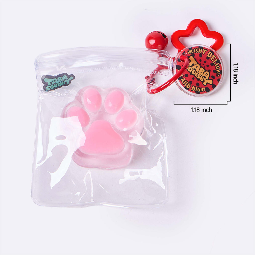 45g Transparent-pink Paw Taba Squishy
