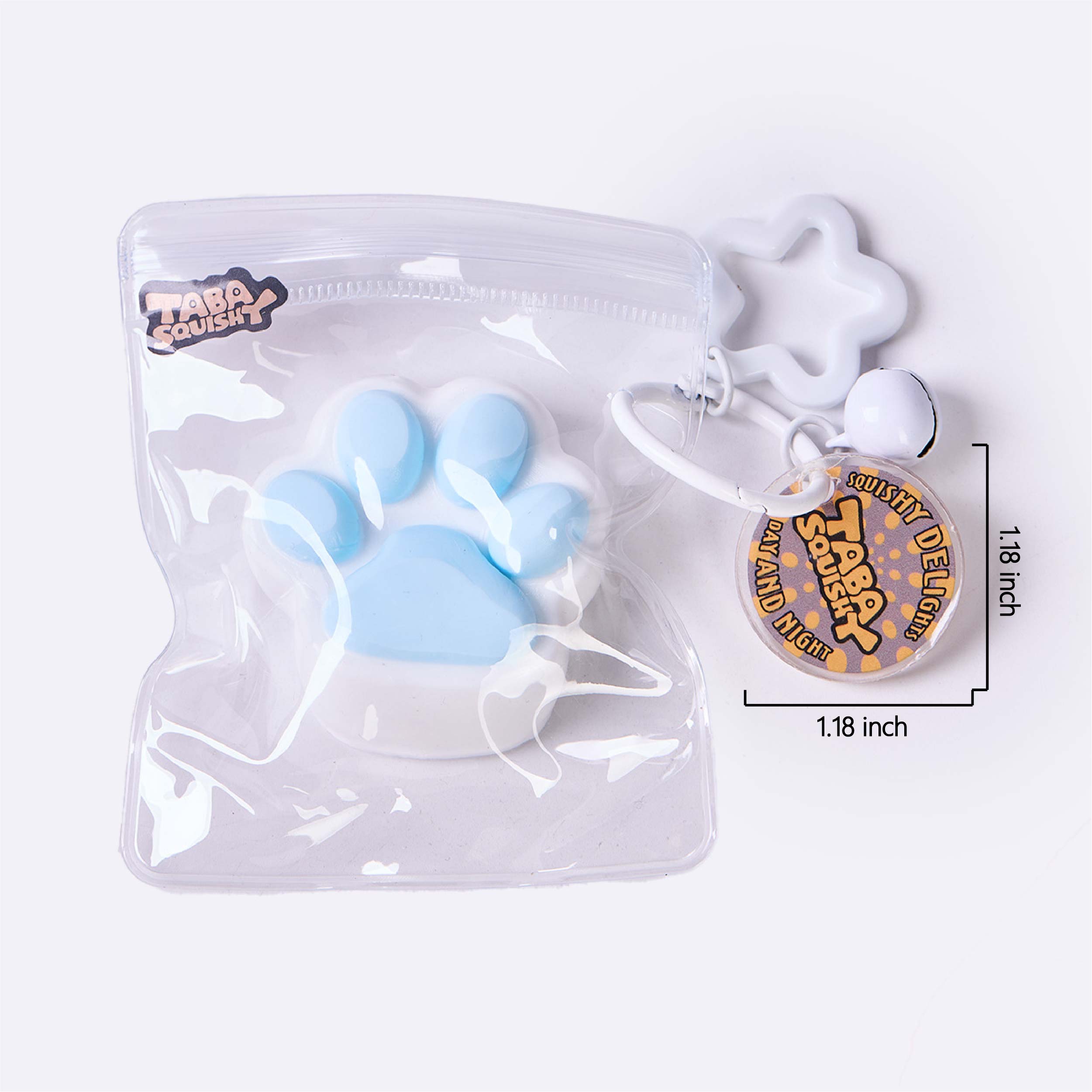 45g White-blue Paw Taba Squishy