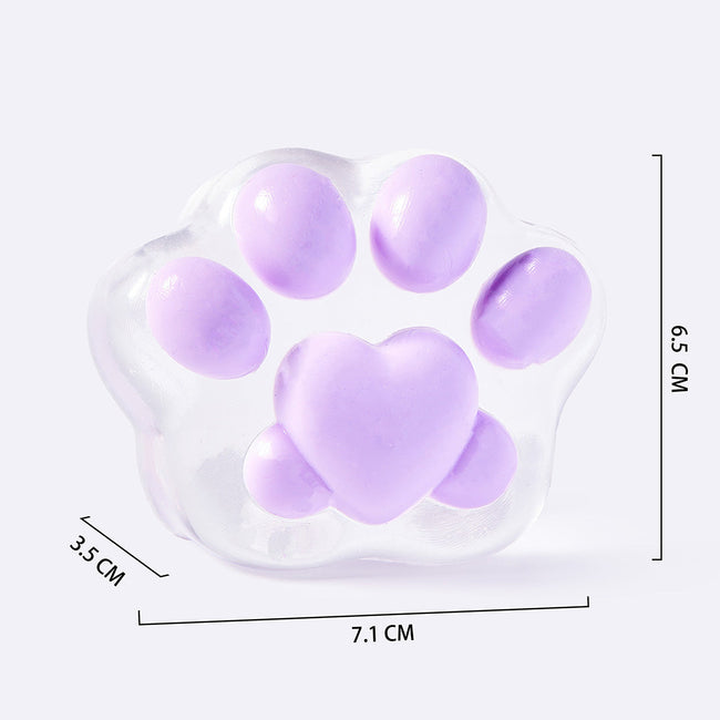 Clear Purple Heart Cat Paw Main Image