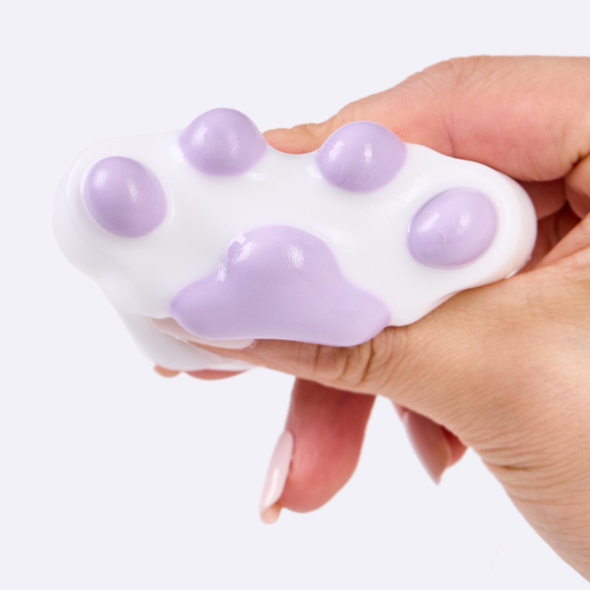 62g White-purple Paw Taba Squishy