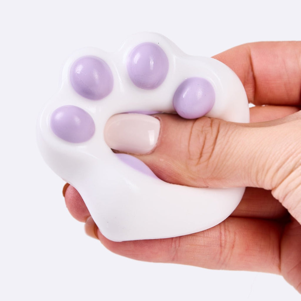 62g White-purple Paw Taba Squishy
